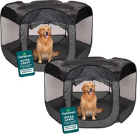 FurHaven Soft-Sided Dog & Cat Playpen - Gray / Extra Large (Pack of 2)