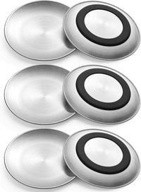 Stainless Steel Cat Bowls, Nonslip Cat Food Dishes or Plates – Essentials for Cats - Silver-6 Pack