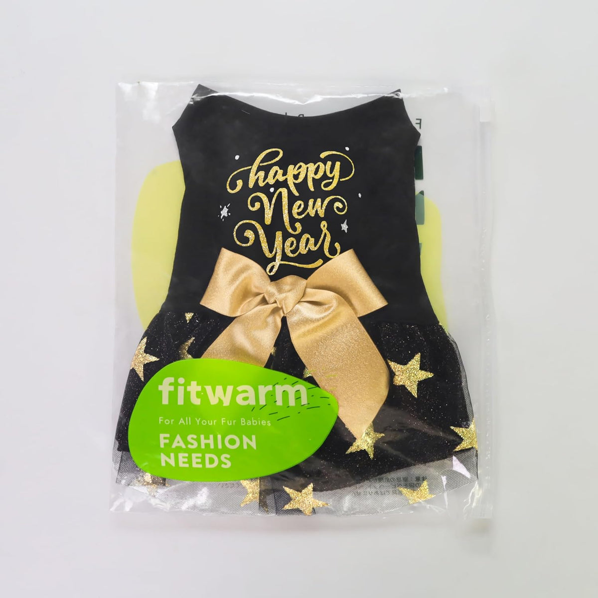Fitwarm Birthday Girl Dog Tulle Dress - X-Small / Happy New Year - image 2