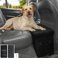 Car Back Seat Extender for Large Dogs up to – Essentials for Dogs - Black+Fur Remover Brush