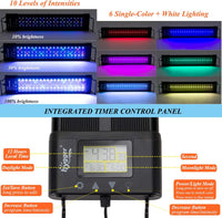 hygger Auto On Off LED Aquarium Light 48-55 Inches Dimmable 7 Colors - 18"-24" - image 2