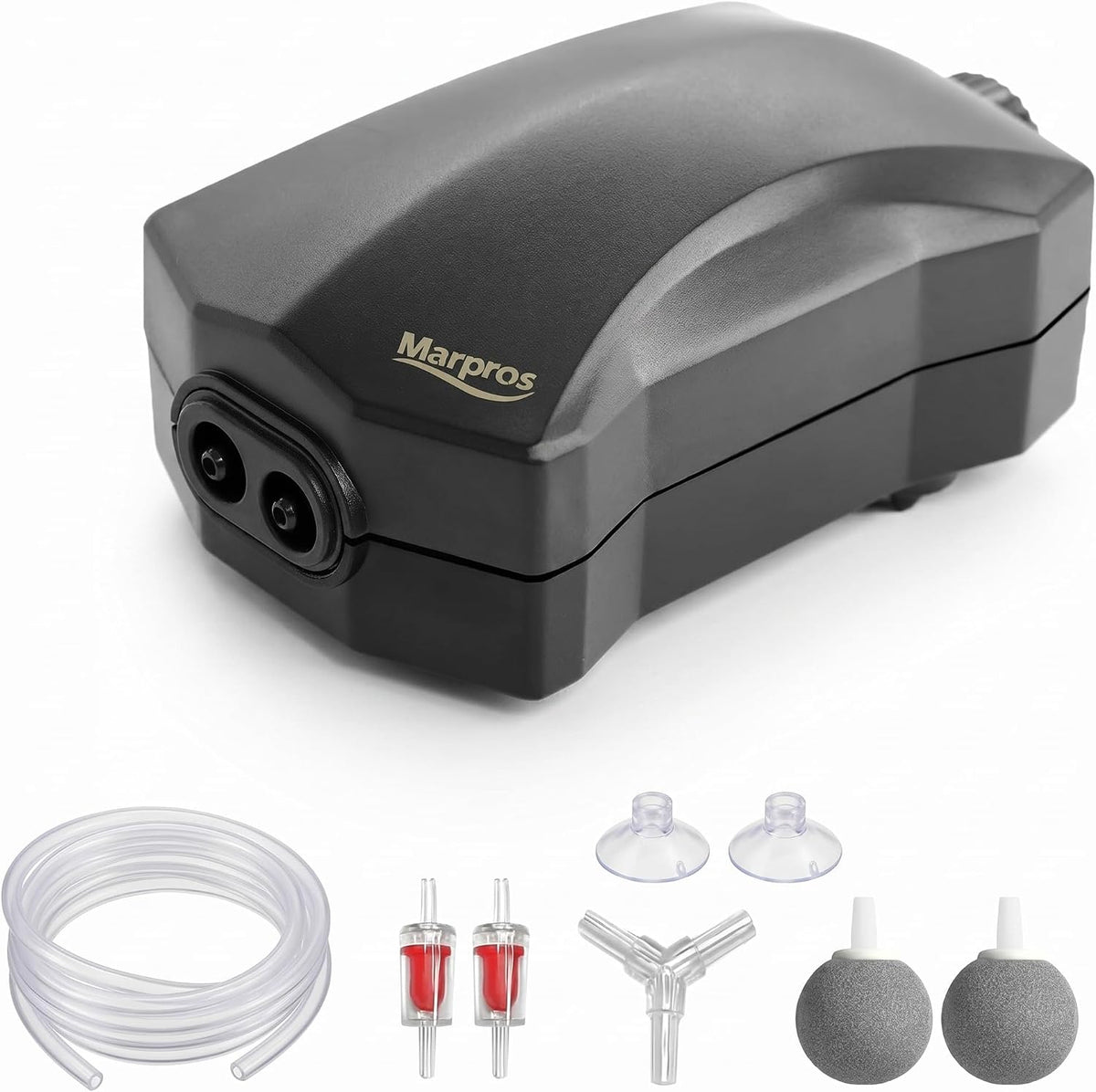 Aquarium Air Pump Single Outlet/Dual Outlet Adjustable Aerator - M-300 5W (30-60gal)