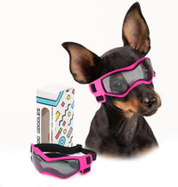 Dog Goggles Small Breed, Dog Sunglasses UV Protection Puppy Eyewear for Small Pet Outdoor Riding - Small / Pink