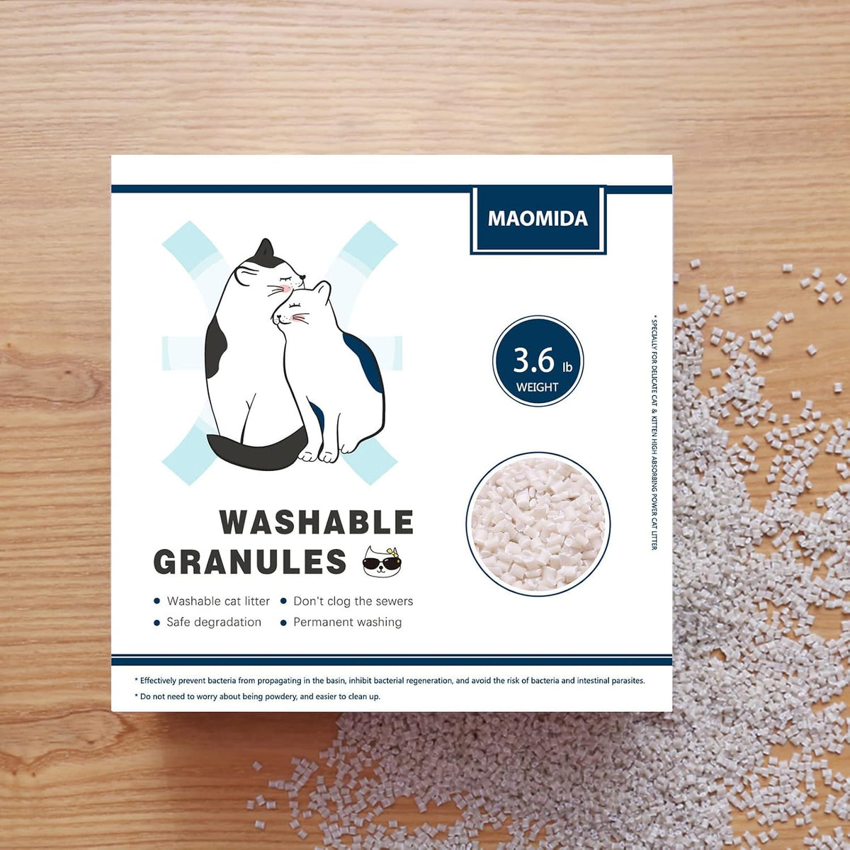 Washable Cat Litter Refills for Cat Genie 7.2lbs Compostable Flushable – Daily Care for Cats - 2‑Pack, 7.2 lbs - image 2