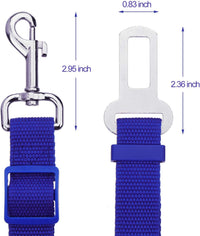 Elisel Elisel 2 Packs Adjustable Length Pet Dog Cat car seat Belt Pet - blue - image 2
