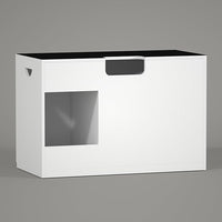 LANDEN Aquarium Stand and Cabinet, for up to 105Gal Tank, Fish Tank, Nano Foam Leveling Mat Included, Contemporary and Simple Design W47.2xD23.6xH31.49 in Wooden Matte White Painted (Stand Only)