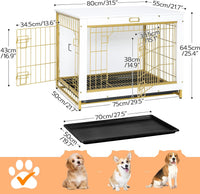 HOOBRO Dog Crate Furniture, 38.6" Large Dog Kennel Indoor - 31.5"L x 21.7"W x 25.4"H / White - image 3