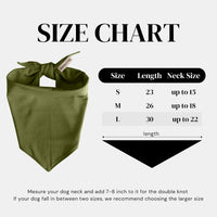 Premium Solid Olive Dog Bandana - Olive / Large - image 2
