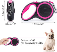 Segarty 26ft Dog Leash Retractable - Pink / 16ft(up to 44 lbs) - image 2