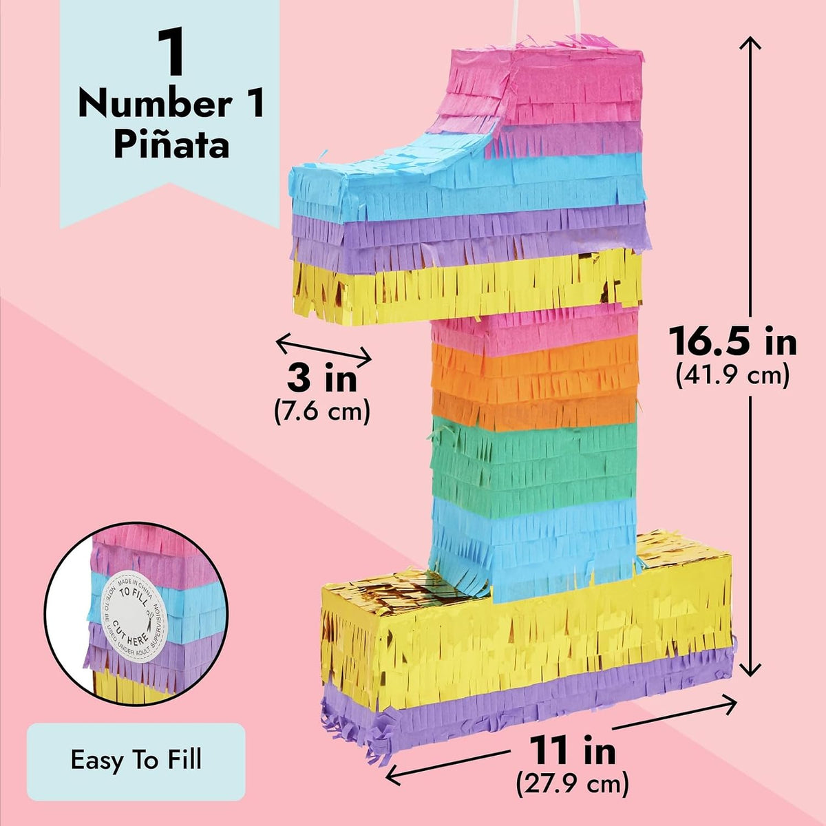 BLUE PANDA 8 Pinata, Small Multicolor - 1 - image 3