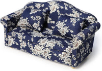 Cutemini white 1/12 scale dollhouse loveseat couch with pillows - view 7