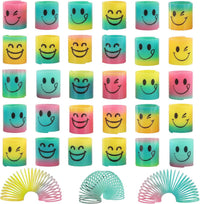 72 Pack Spring Rainbow Magic Fidget Stress Coil Mini Springs Bulk - 120