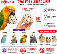 Bonka Bird Toys 2117 Pk6 Sola Atta Balls Foot Talon Craft Part Parrot - Pk3 Sola Atta Balls - image 4