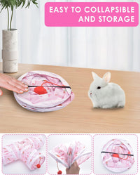 Bissap Collapsible Rabbit Tunnel - Large / Pink - image 2