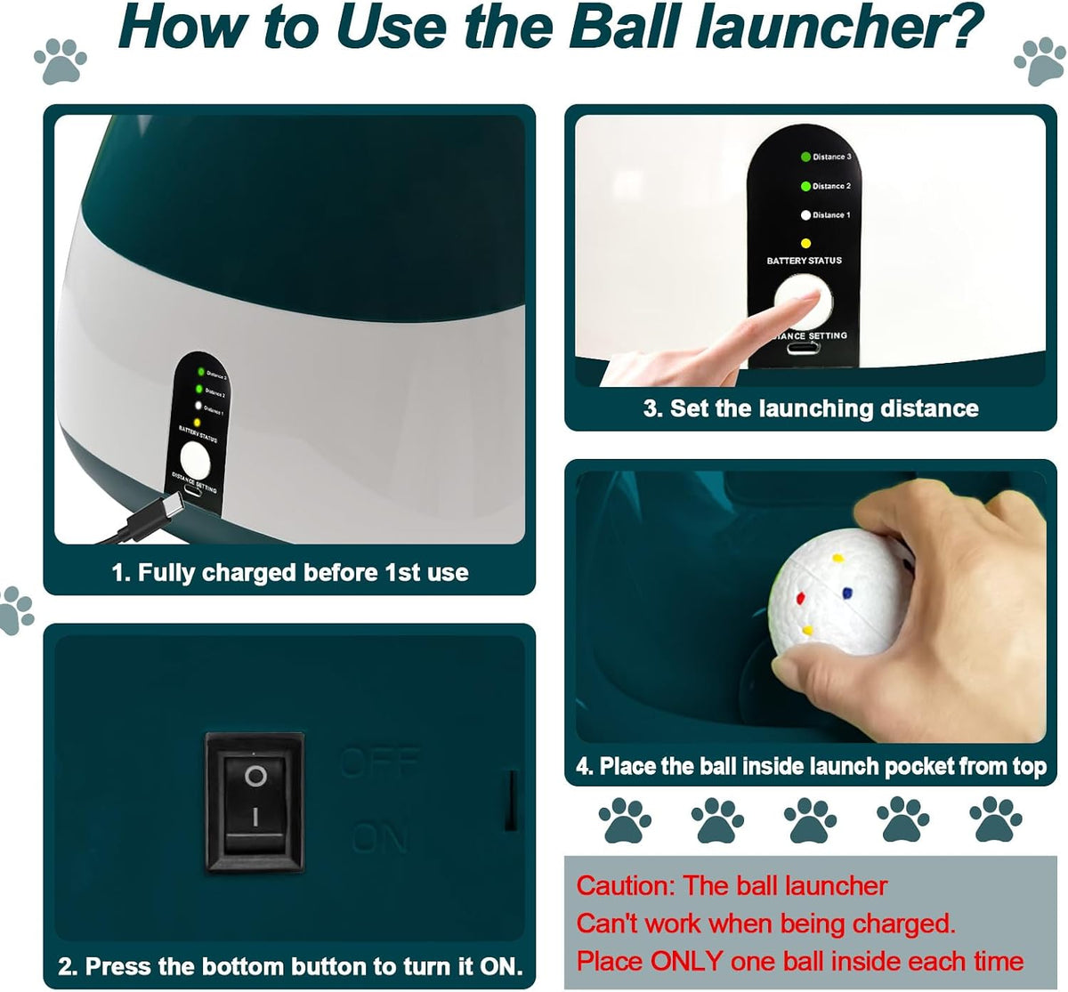 MEKAPLE Automatic Dog Ball Launcher - Dark Green - image 4
