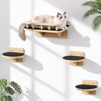 Cat Wall Shelves with 3 Steps - Rectangular