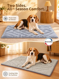 Dog Cooling Mat Self Coolings Foldable Cooling Pad for Dog in Summer - GRAY / Large-48"L x 28"W - image 3