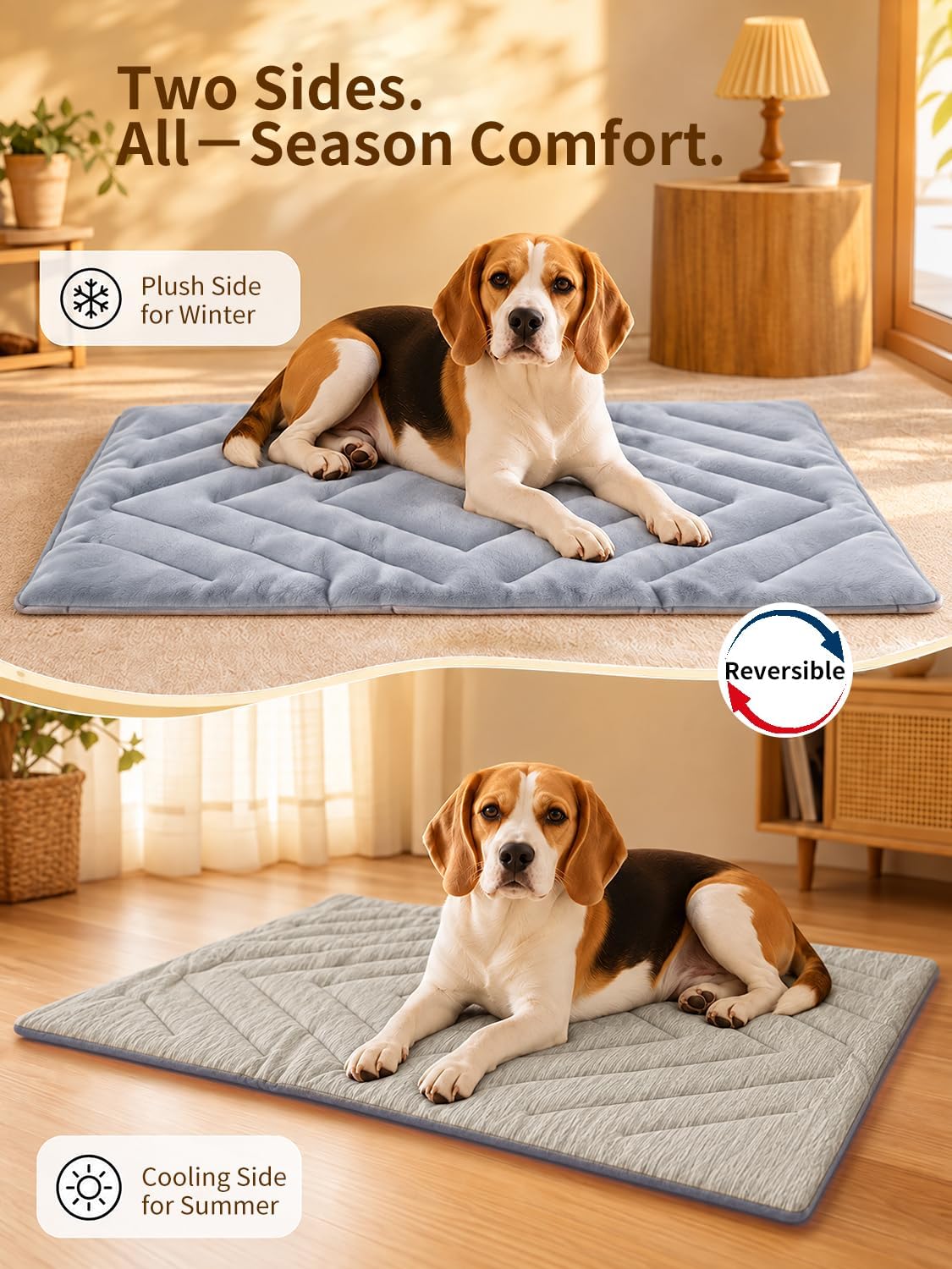 Dog Cooling Mat Self Coolings Foldable Cooling Pad for Dog in Summer - GRAY / Large-48"L x 28"W - image 3