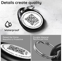 QR Code Cat Tags Personalized Small, Real-time Alerts, Pink – Essentials for Cats - 1 Pack Black Rocky / Large-1.2"*1.4" - image 3