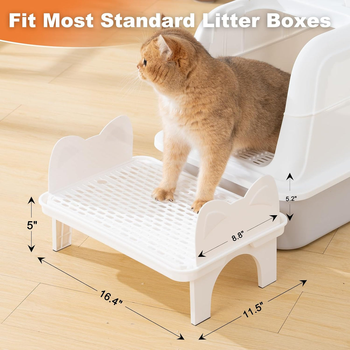 Uross Cat Litter Box Step - White / 1 - image 3