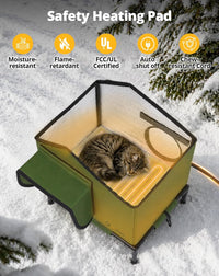 Heated Cat House for Outside Weatherproof in Winter, 20"x16" – Essentials for Cats - S-16"x12"x18"(WDH) - image 4