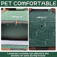Extra Large Cat Carrier Soft Sided - Green / with curtain - image 3