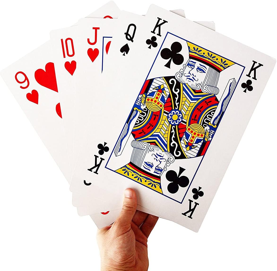 SeptCity Jumbo Playing Cards, Super Big Giant Game – Fun for Kids & Family - 4 times