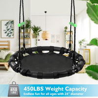 Tree Swing with PP Mat, Durable, Safe, and Easy to Install - 24 inches diameter+No Extra Straps - image 2