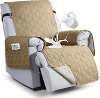 VANSOFY 100% Waterproof Recliner Chair Covers - Sand / 23.6"