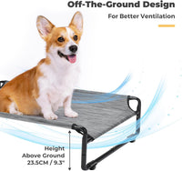 Veehoo Outdoor Elevated Dog Bed - Black Silver / 35.0"L x 26.0"W x 9.4"Th - image 4