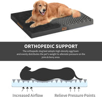 Outdoor Waterproof Orthopedic Dog Bed for Large Dogs – Essentials for Dogs - Pure Black / 44.0"L x 32.0"W x 3.5"Th - image 4