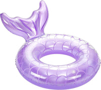 MoKo Pool Floats, Mermaid Inflatable Swim Tubes Floaties – Fun for Kids & Family - Purple / 70#