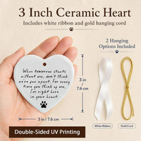OFlyDesigns Pet Memorial Ceramic Heart Keepsake - Without Me - image 2