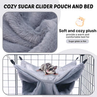LYART Sugar Glider Pouch Hammock Bed Bedding - 1.Grey - image 2