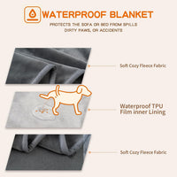 Waterproof Dog Blankets for Large Dogs 50"x60" Dark Grey – Essentials for Dogs - Pure Dark Grey / 30"x40" - image 3