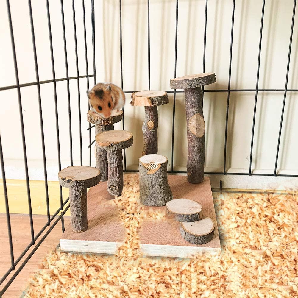 Wooden Hamster Platform Climb Toy Cage Accessories for Gerbil Dwarf - Medium - image 3