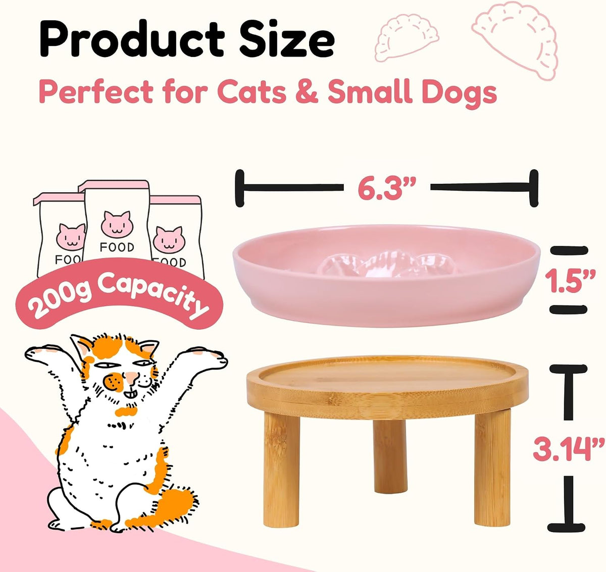Slow Feeder Bowl for Cats and Small Dogs - Pink / 6.3''W x 5''H - image 3