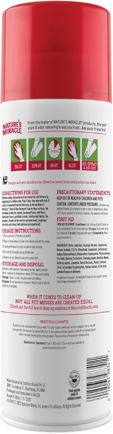 Nature's Miracle Advanced Cat Stain & Odor Eliminator Foam - image 2