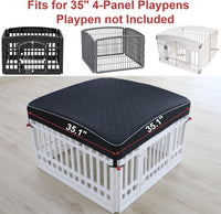 Dog Playpen Cover Sun/Rain Proof Top - 36 inch 4 panel black - image 2