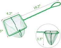 Mogoko 2 Pack Aquarium Net Fish Net Small Net Multi-Size Fine Mesh - 1. Green / 5 Inch - image 2