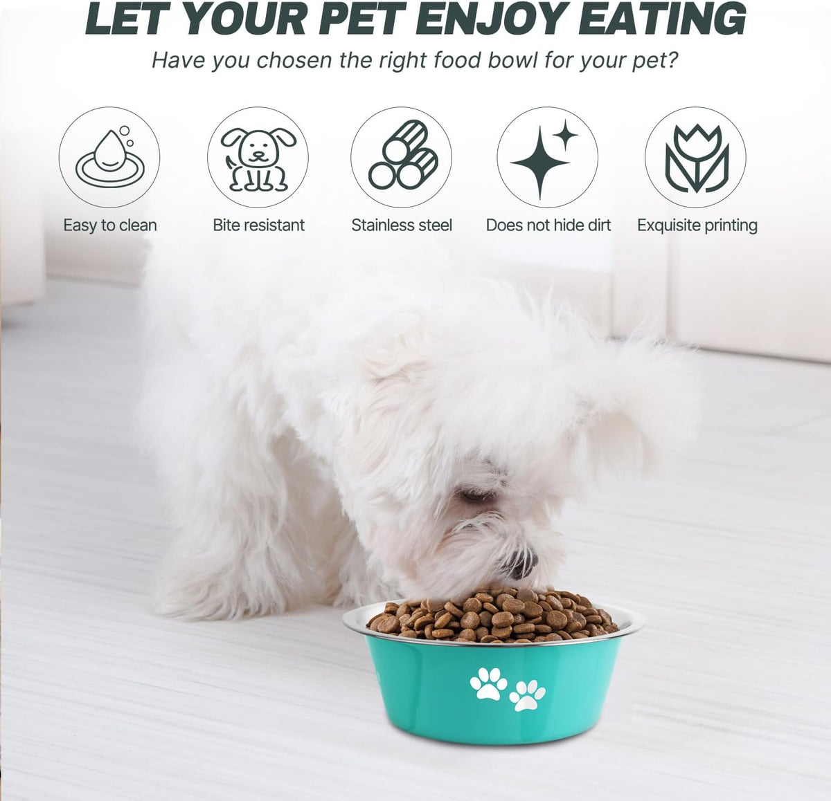 Stainless Steel Dog Bowls - Green / 3.6 Cups/29 OZ - image 3