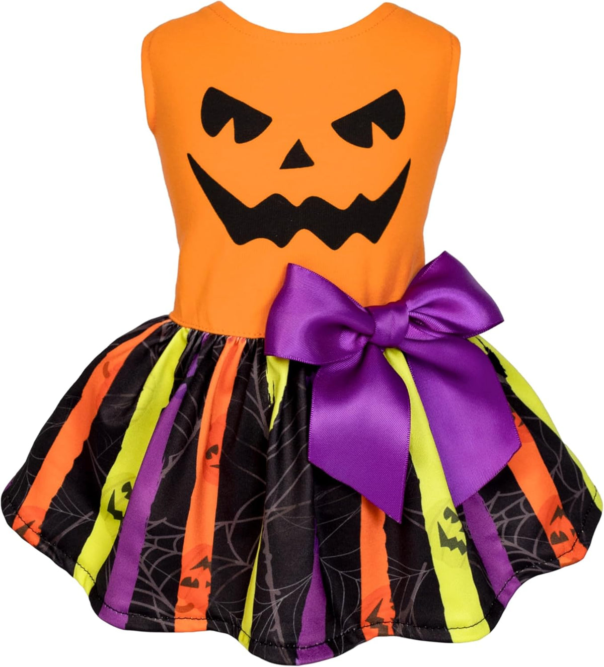 Fitwarm Halloween Pumpkin Dog Dress - Small / Pumpkin