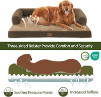 Orthopedic Washable Dog Bed for Extra Large Dogs - Brown / 45.0"L x 35.0"W x 8.0"Th - image 2