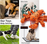 Dog Toy, Large Dog Squeaky Toys - Lobster - image 3
