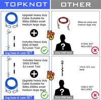 Dog Tie Out Cable and Stake - dog stake+30ft/150lbs / Blue - image 4
