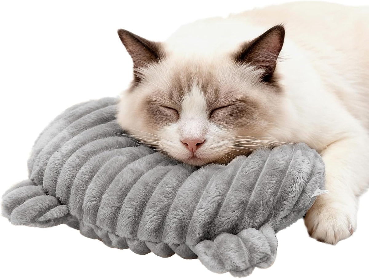 Dog Calming Pillow, Soft and Neck-Friendly - Medium ( 11" × 8" ) / Gray