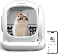 Meowant Self Cleaning Litter Box, Automatic Litter Box Self Cleaning with APP Control, 75L Extra Large Open Low Entry Smart Cats Litter Boxs for Multi-Cat Compatible Senior Cats Large Cats