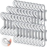 Hotop 40 Pcs 3.5 Inch Double Ended Bolt Snaps Hooks Zinc Alloy Trigger Chain Metal Clips Key Holder for Linking Key Chain Dog Leash Collar Pet Sling Feed Buckets(Silver)
