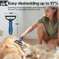 Dog Slicker Brush for Dogs Grooming Kit 5PCS Long Haired Doodles – Essentials for Dogs - Blue - image 4