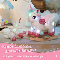 Glow Guards green dinosaur rocking horse with seat belt and plush dinosaur, set of 2 - view 12